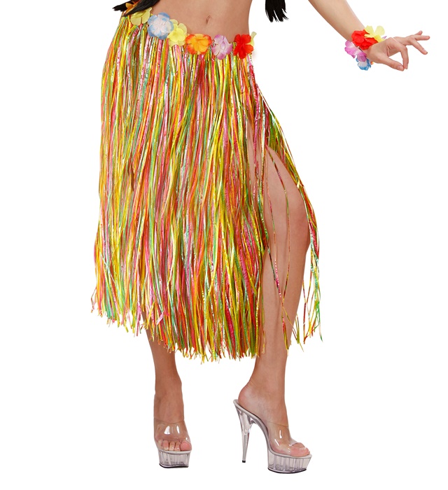Fusta Hawaii Lunga Flori Multicolora