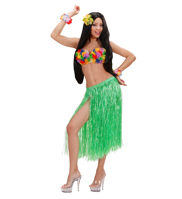Fusta Hawaii Lunga Verde