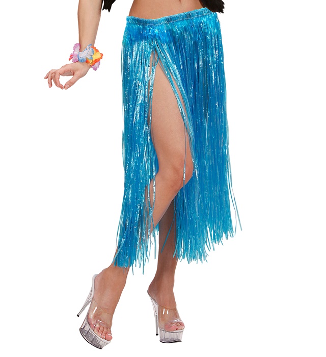Fusta Hawaii Lunga Albastra