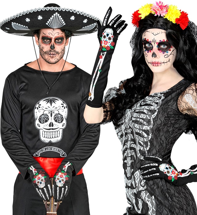 Manusi Schelet Dia De Los Muertos 40 cm
