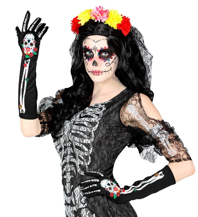 Manusi Schelet Dia De Los Muertos 40 cm