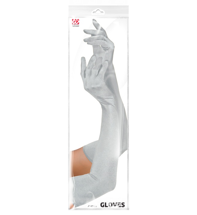 Mănuși Lycra Argintii 60 Cm