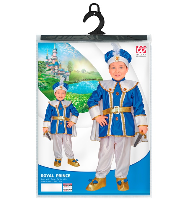 Costum Print Albastru
