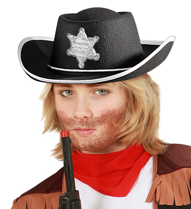 Palarie Cowboy Copii Neagra