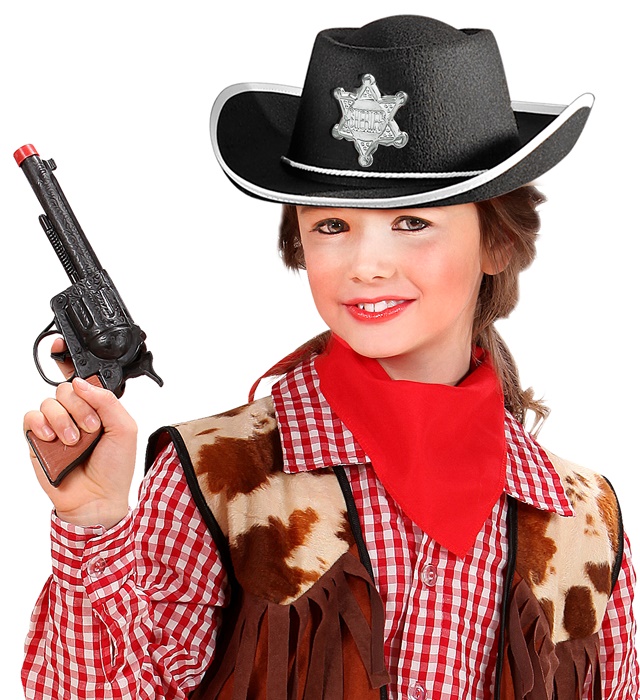 Palarie Cowboy Copii Neagra