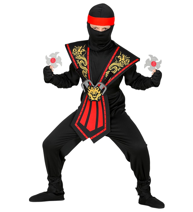 Costum Ninja Copii Kombat Rosu