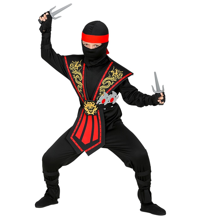 Costum Ninja Copii Kombat Rosu