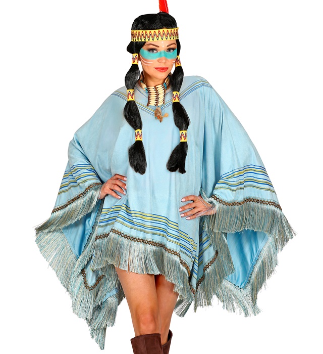 Costum Poncho Turcoaz