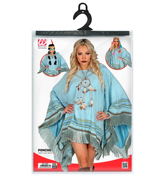 Costum Poncho Turcoaz
