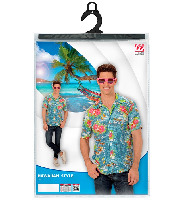 Camasa Petrecere Hawaii Albastra
