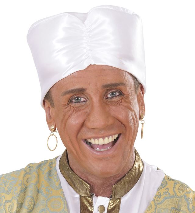 Turban Satin Alb