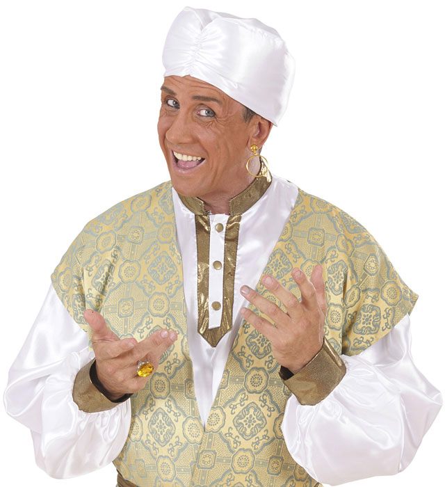 Turban Satin Alb