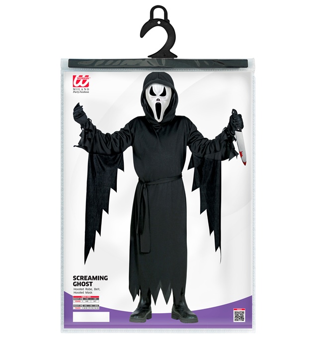 Costum Fantoma Tipatoare Scream Copii