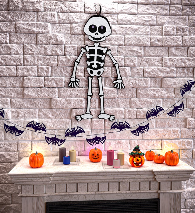 Decor Schelet Fetru 53 cm