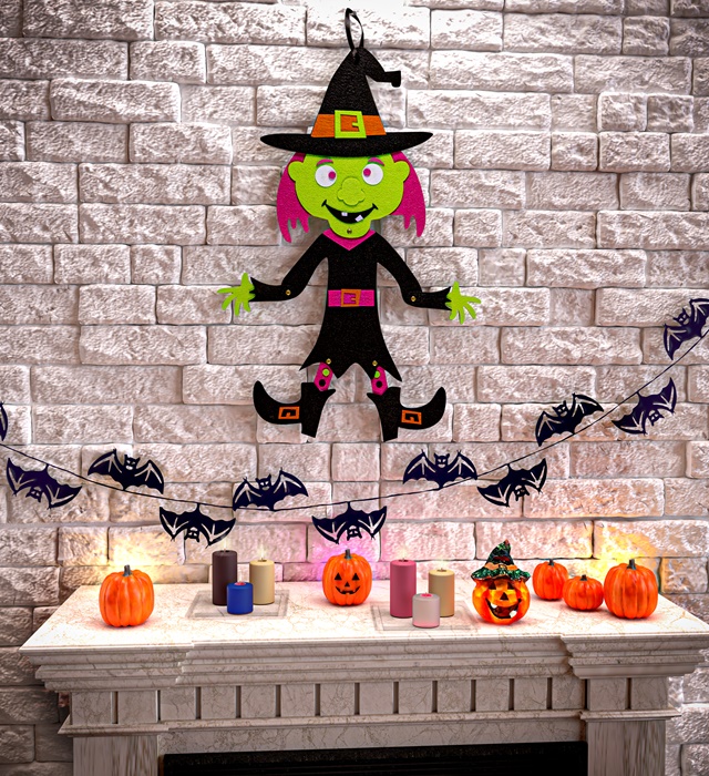 Decor Vrajitoare Fetru 53 cm