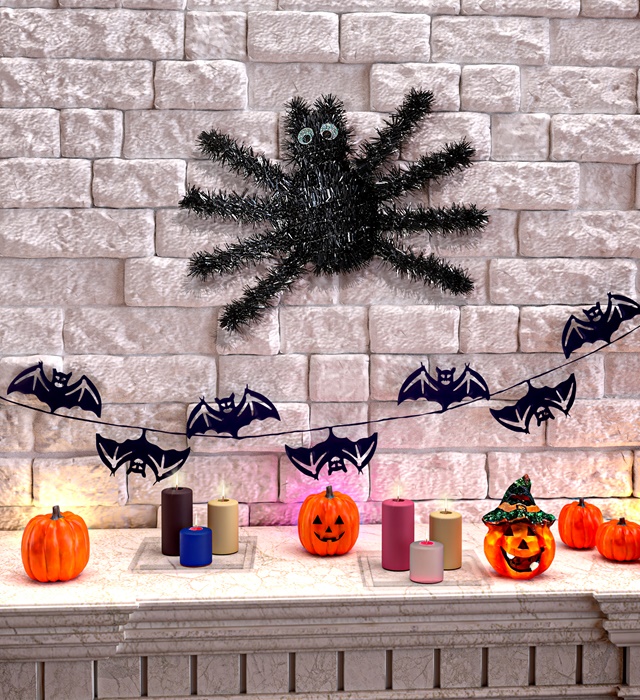 Decor Paianjen Negru 36x22 cm