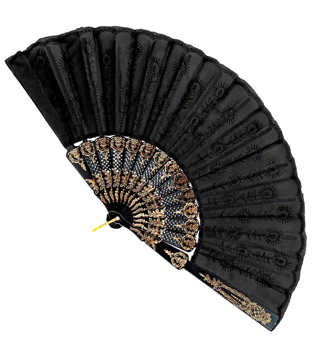 Evantai Dantela Negru