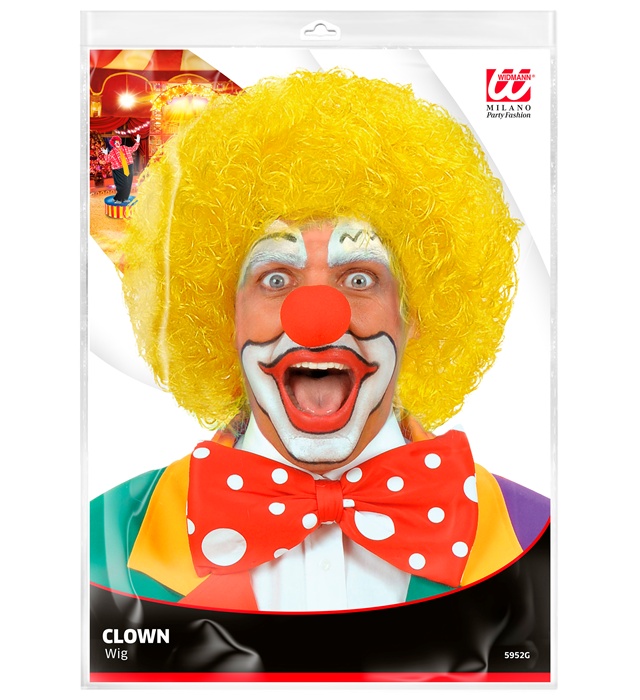 Peruca Clown Galbena