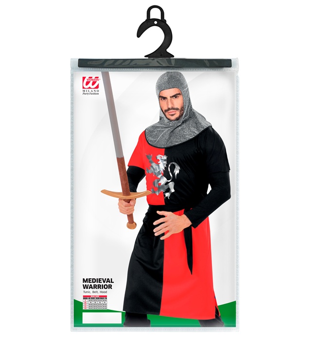 Costum Luptator Medieval Rosu Adult