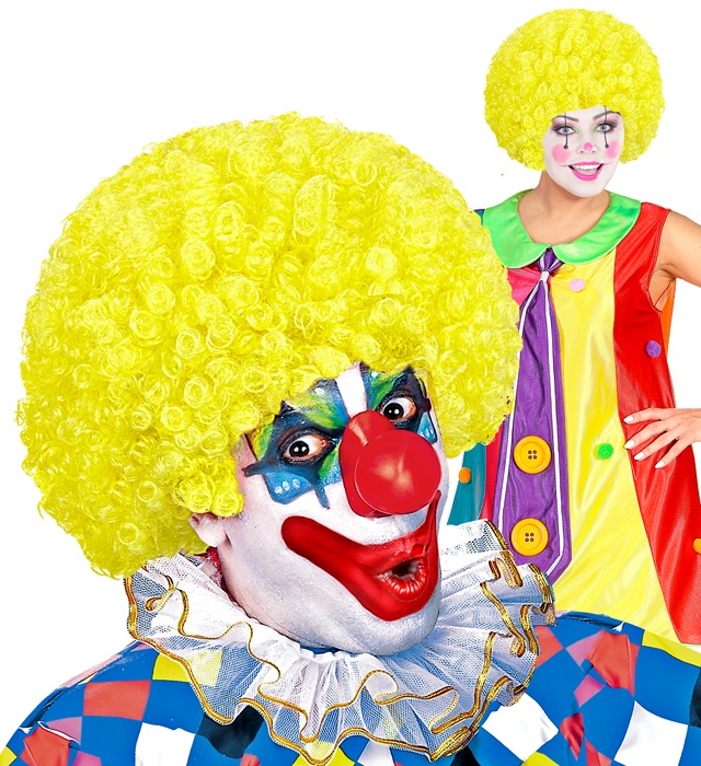 Peruca Clown Galbena