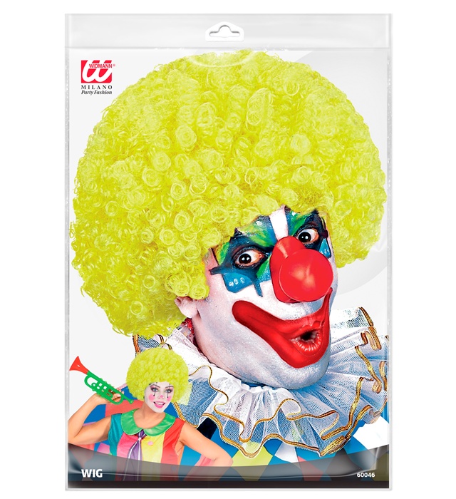 Peruca Clown Galbena