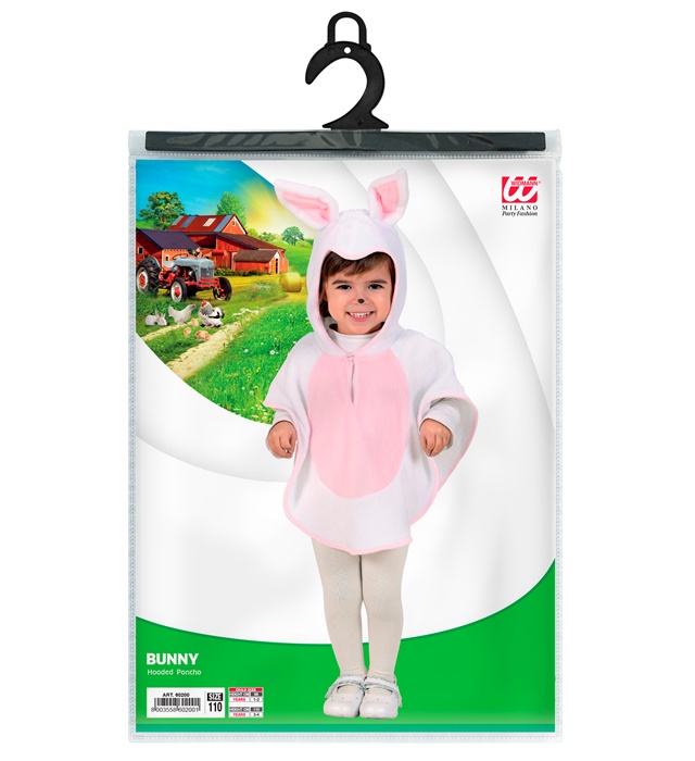 Costum poncho iepuraș pentru copii