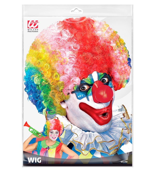 Peruca Clown Multicolora Adult