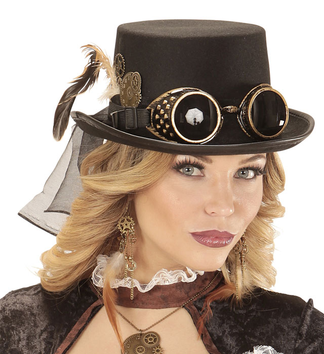 Palarie Steampunk Cu Ochelari