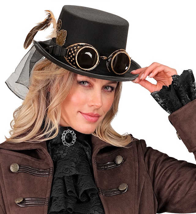 Palarie Steampunk Cu Ochelari