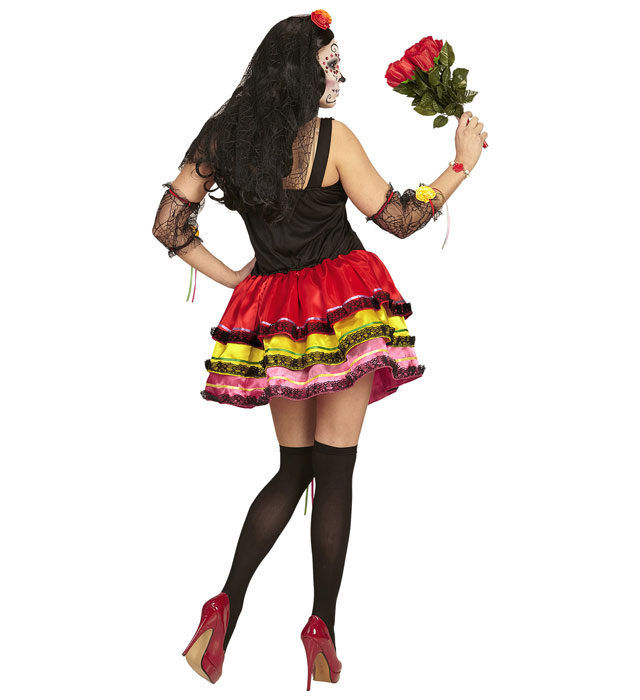 Costum Dia De Los Muertos Dama Multicolor