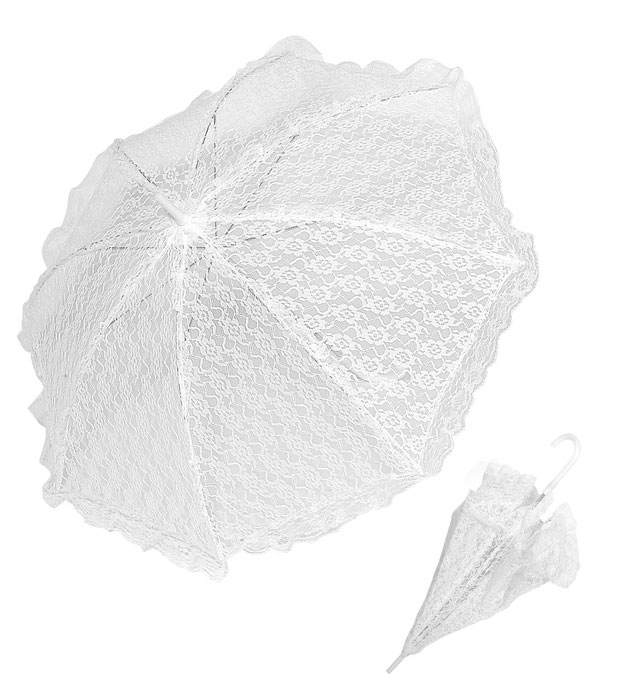 Umbrela Dantela Alba