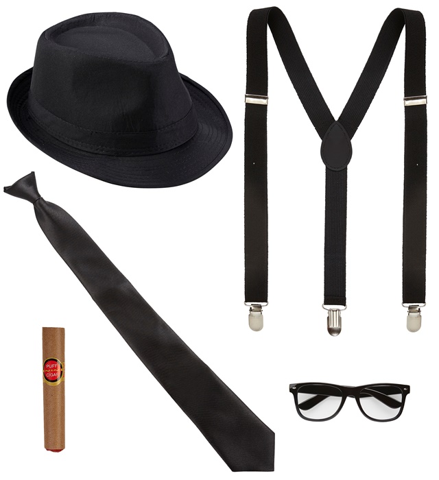 Set Anii 20 Deghizare 5 Piese Negru