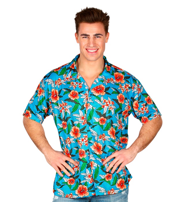 Camasa Hawaii Albastra Flori