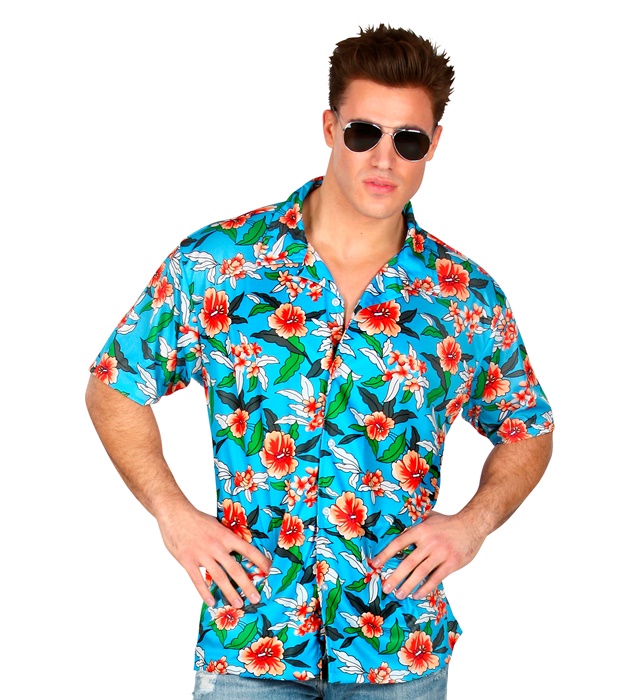 Camasa Hawaii Albastra Flori