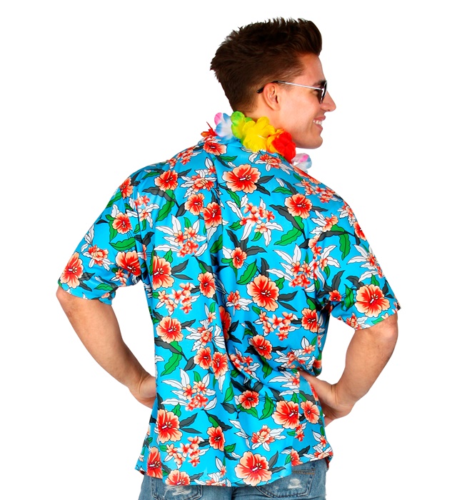 Camasa Hawaii Albastra Flori