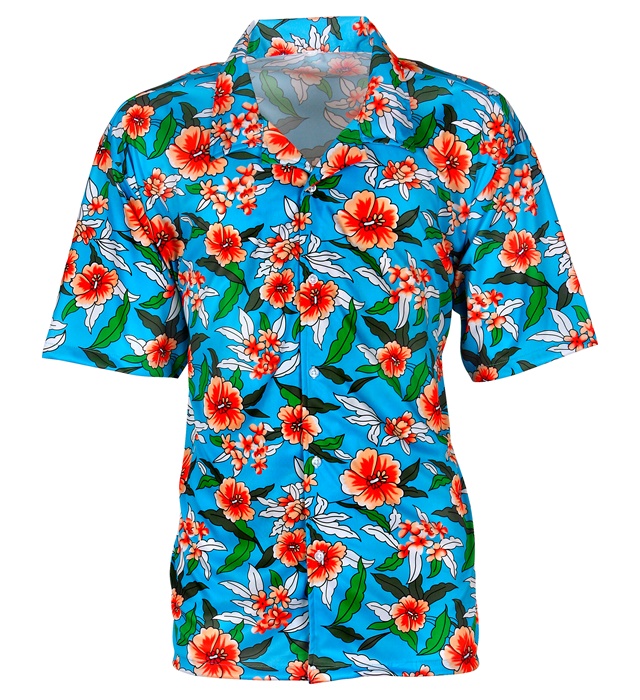 Camasa Hawaii Albastra Flori