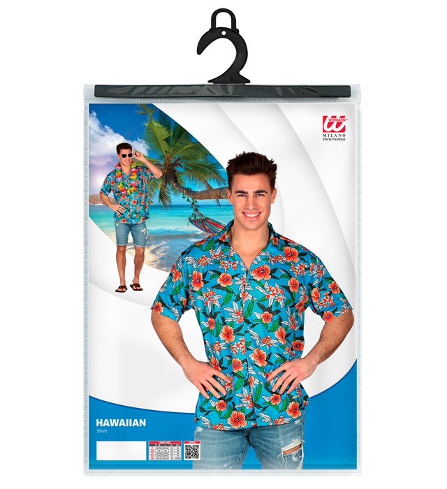 Camasa Hawaii Albastra Flori