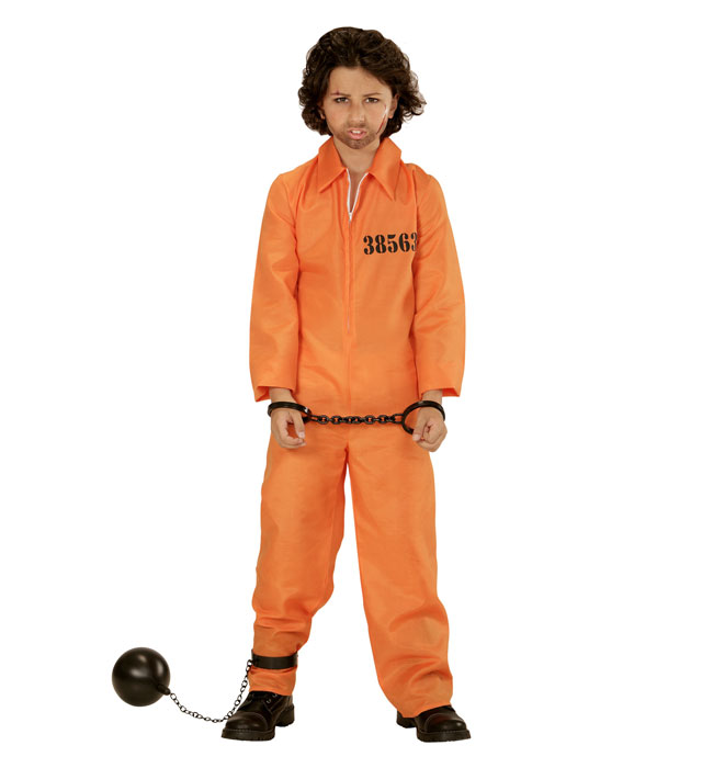 Costum Detinut Copii Portocaliu
