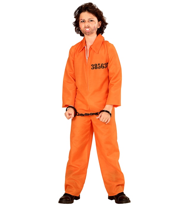 Costum Detinut Copii Portocaliu