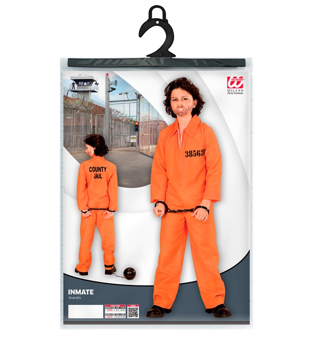 Costum Detinut Copii Portocaliu