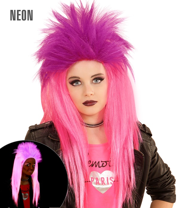 Peruca Neon Pink-green