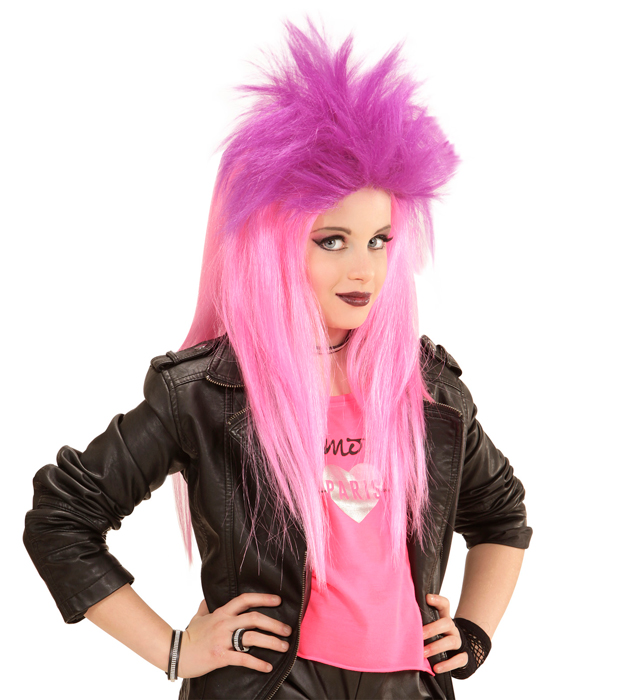 Peruca Neon Pink-green