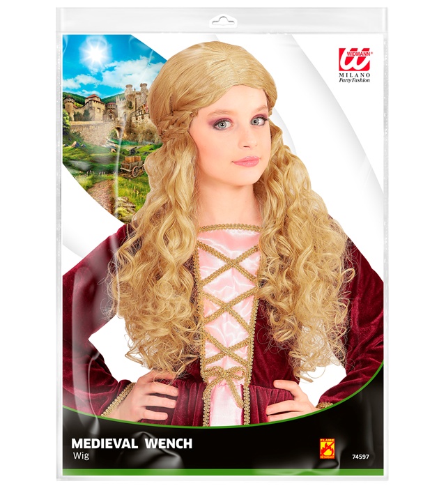Peruca Printesa Medievala Blonda Copii