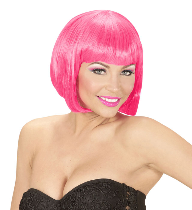 Peruca Neon Uv Roz