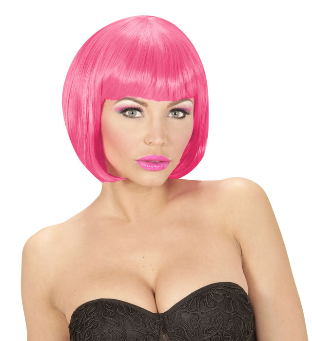 Peruca Neon Uv Roz