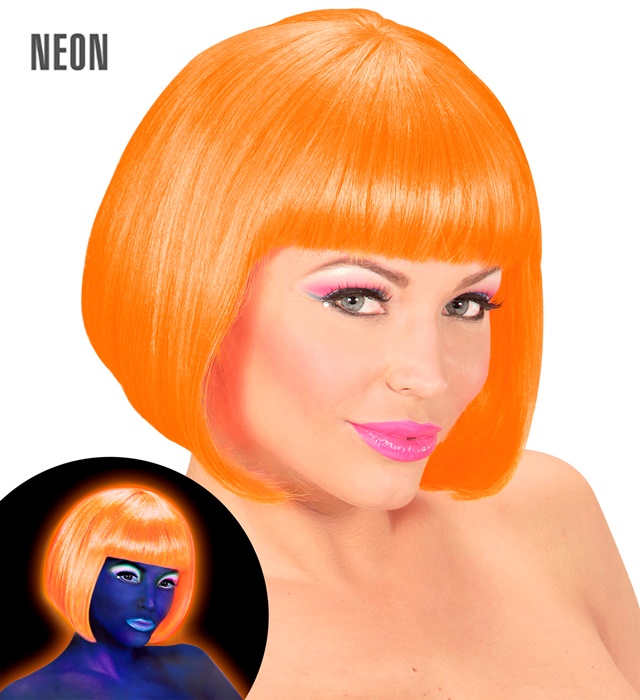 Peruca Neon Uv Portocalie