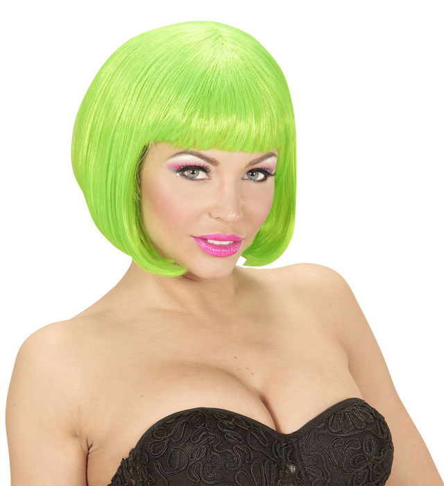 Peruca Neon Uv Verde