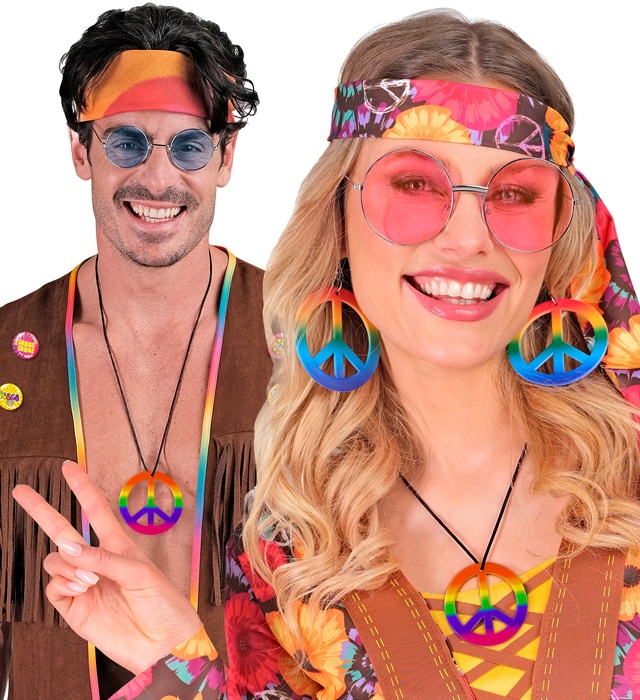 Colier Hippie Curcubeu