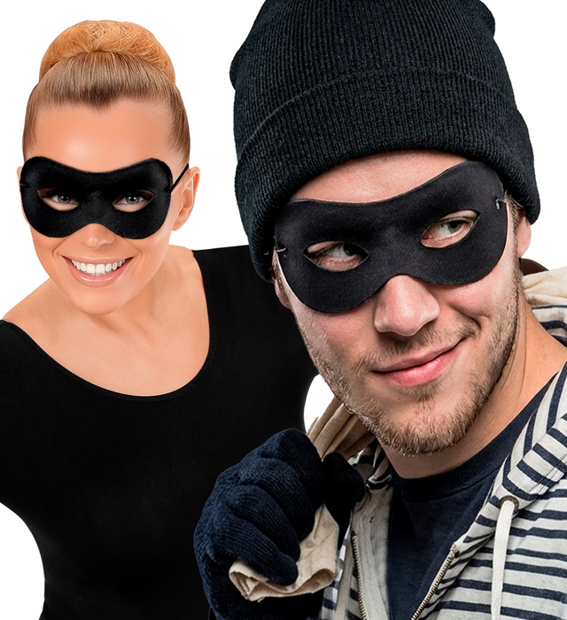 Mască Bandit Neagră