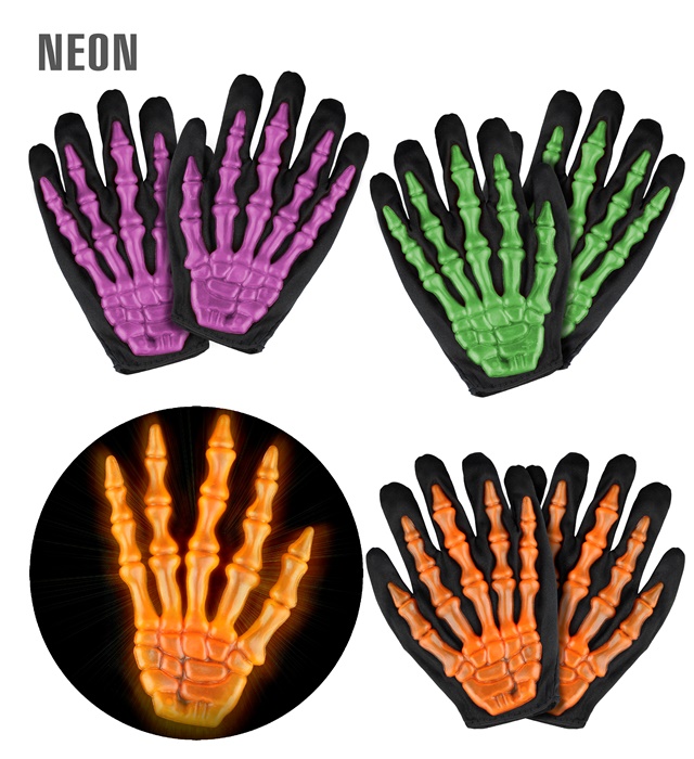 Manusi Copil Schelet Neon